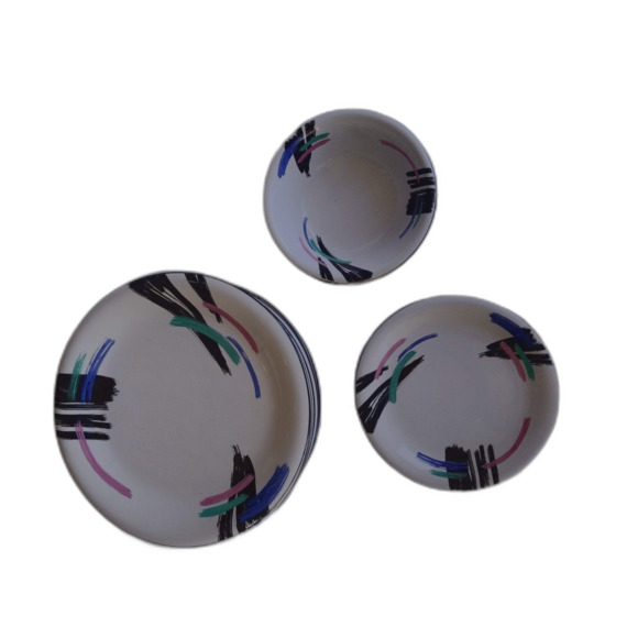 Vintage 90s Design Concepts Newcor “Liza” Stoneware Cereal Bowl - Picture 5 of 6